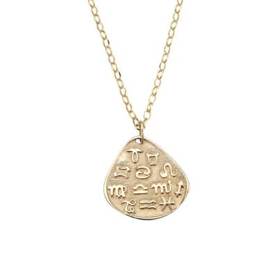 Talisman Zodiac Medium Medallion 9k Yellow Gold