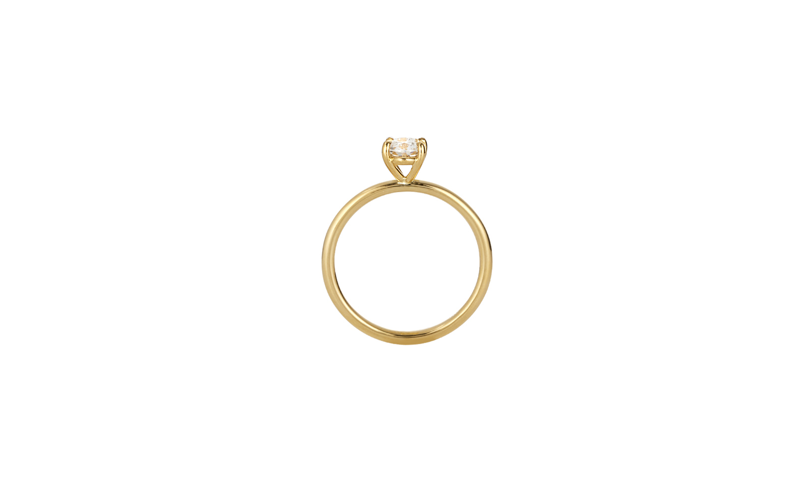 Ceremonial Oval 0.50ct Diamond Ring 18k Yellow Gold