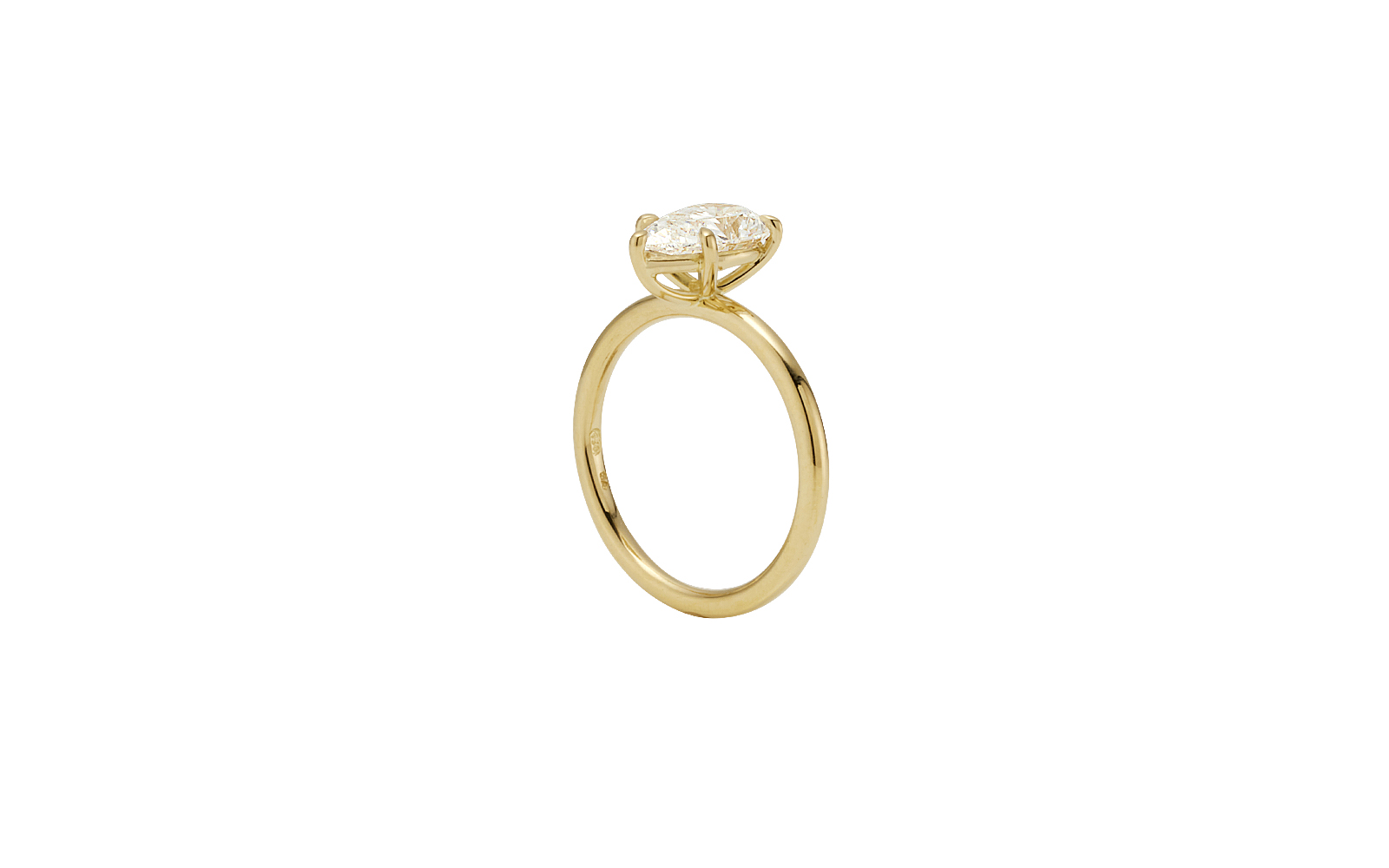Fairytale Pear Cut 1.510ct DVS1 Diamond Ring 18k Yellow Gold