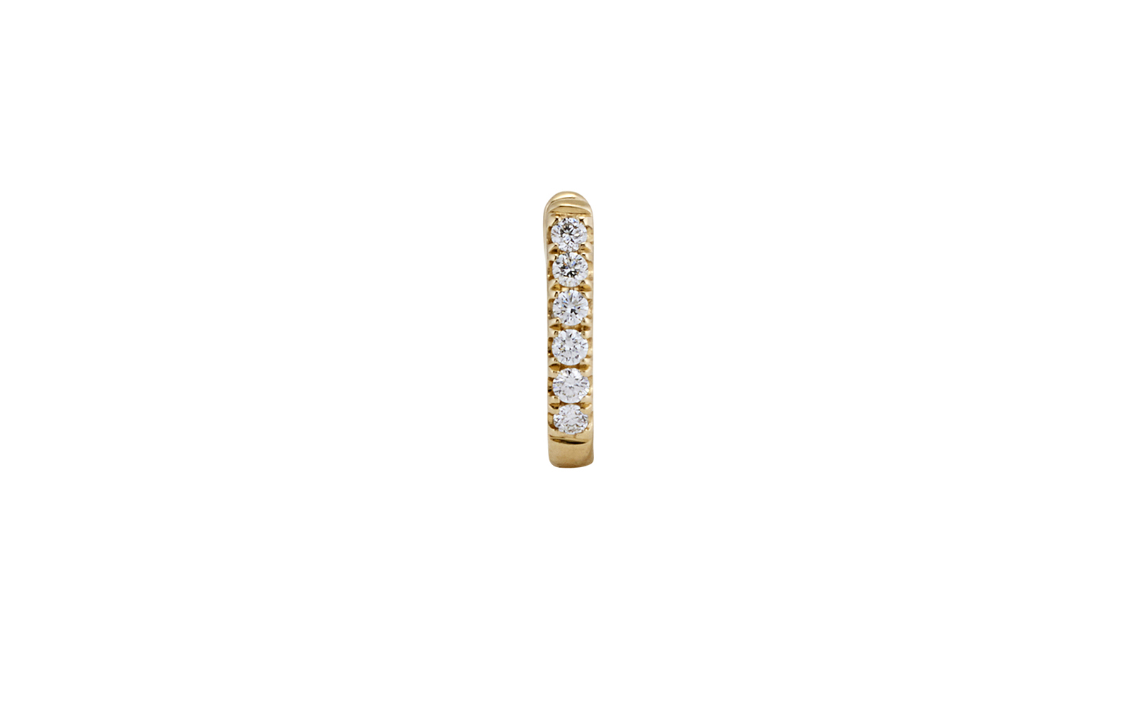 Starlight Diamond Huggie Earring 14k Yellow Gold