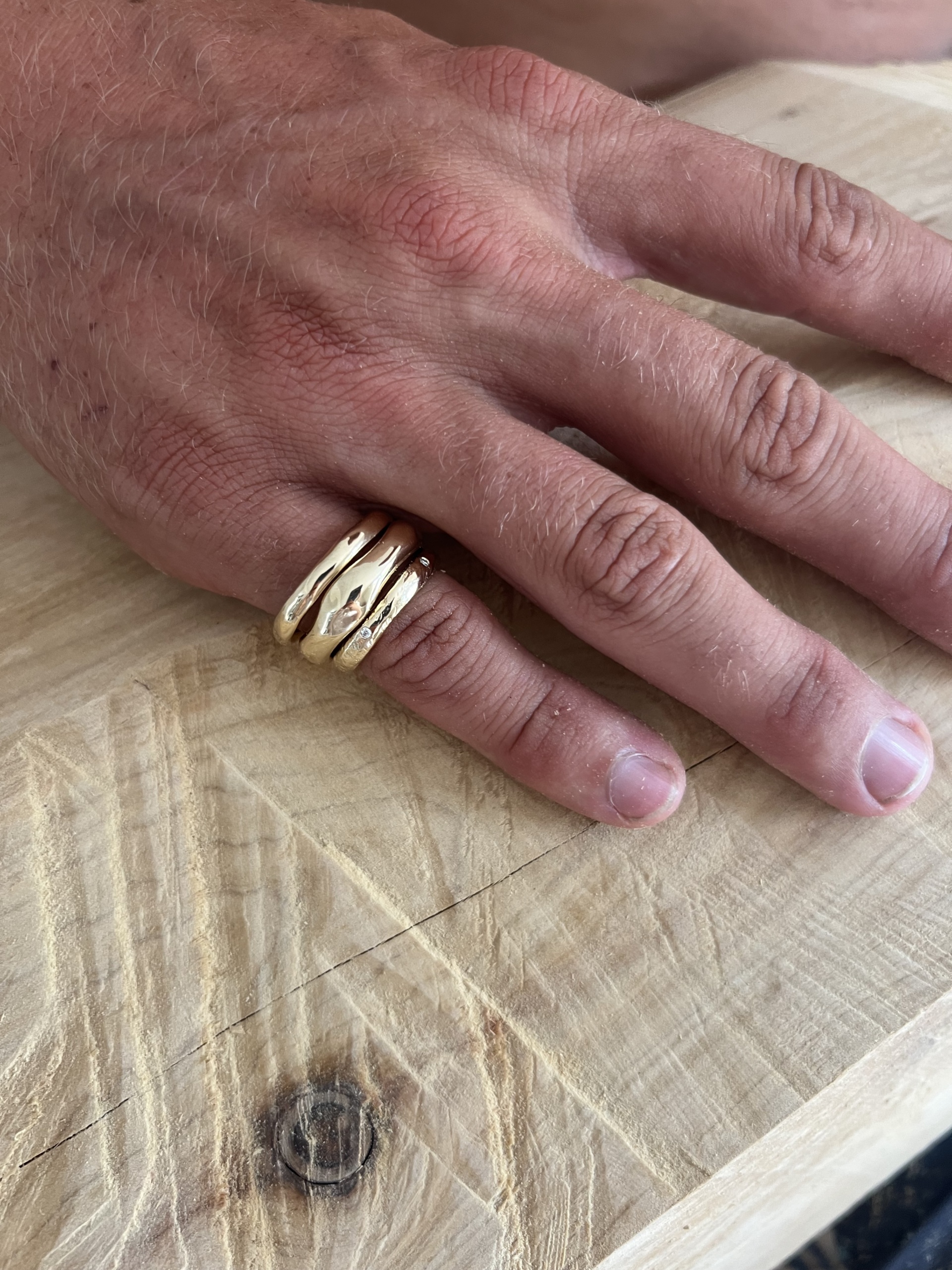 Low Tide Organic Band Ring Yellow Gold