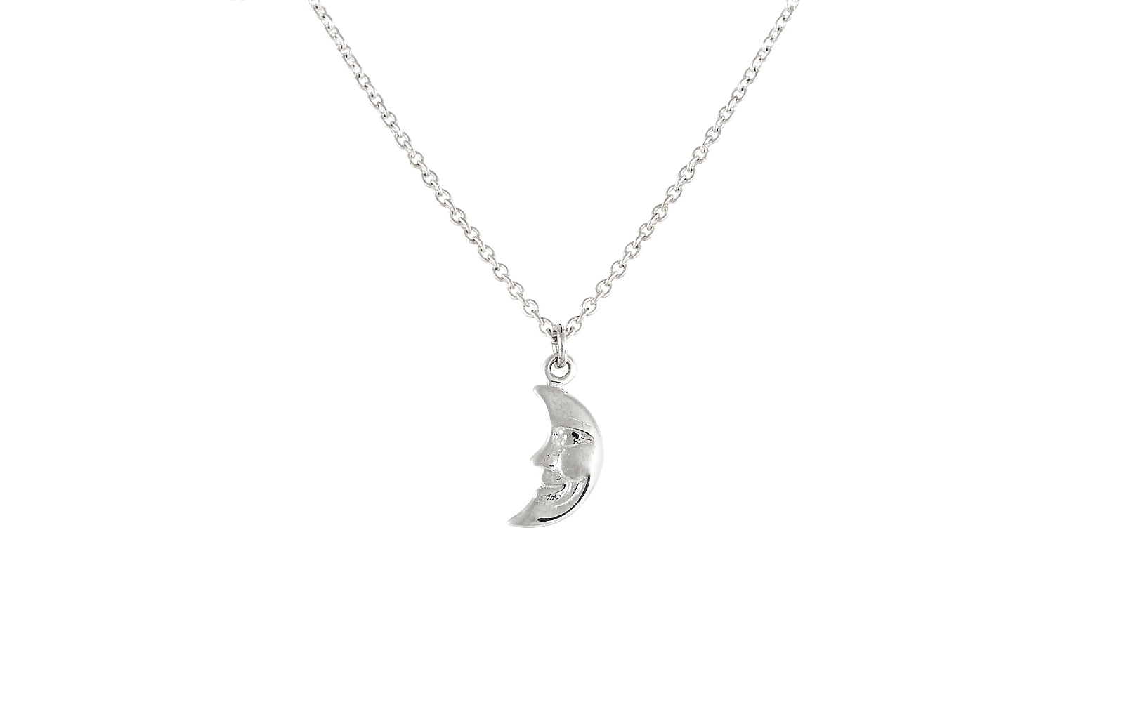 Star Crossed Crescent Moon Necklace