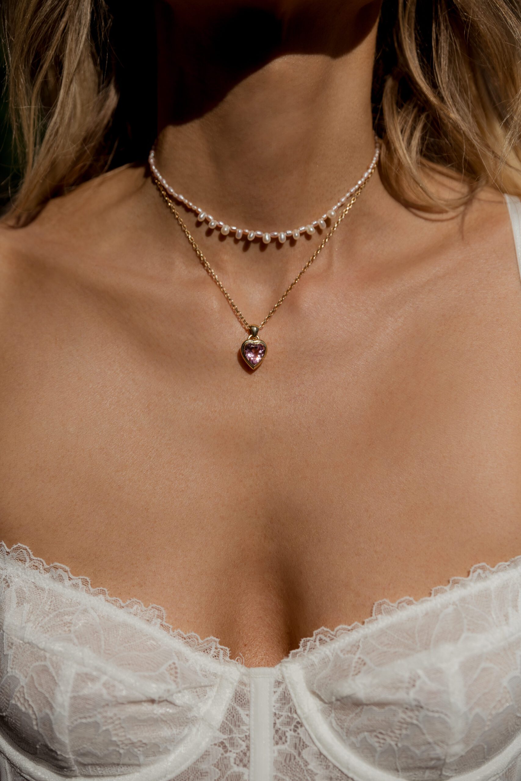 Dream Drop Petite and Pink Pearl Necklace