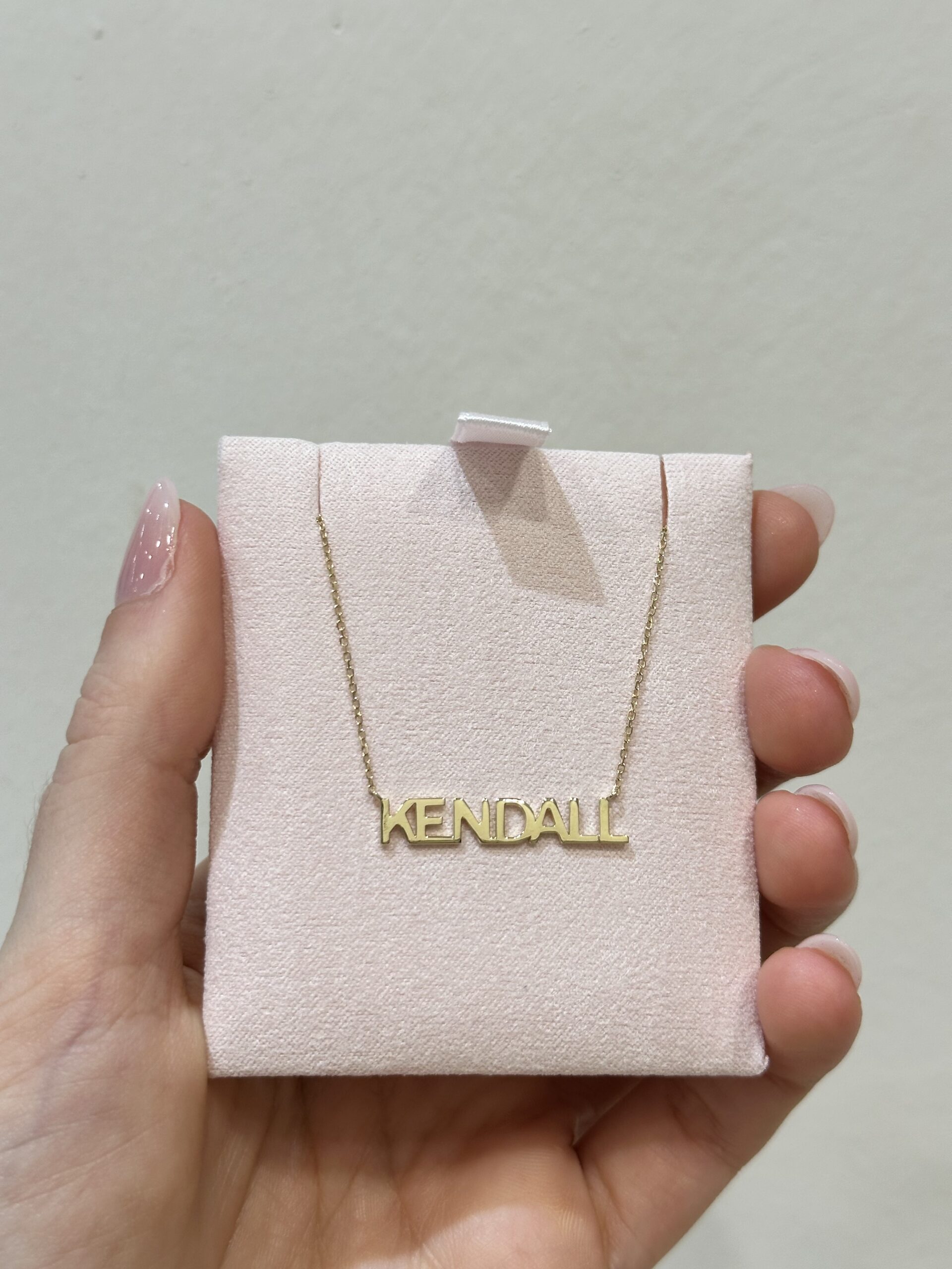 Name Plate Custom Necklace Yellow Gold