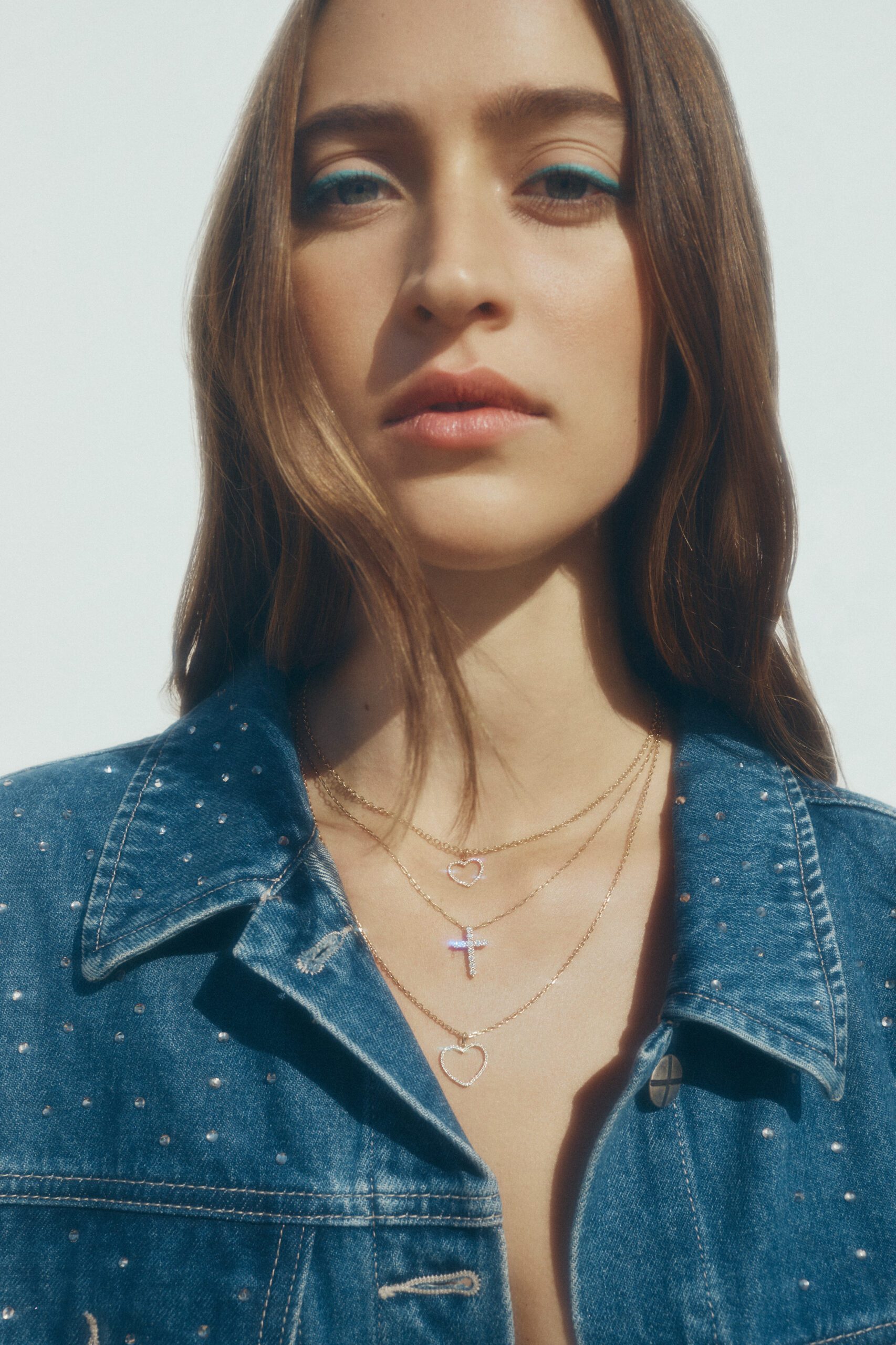Bella Donna Diamond Cross Pendant 18k Yellow Gold