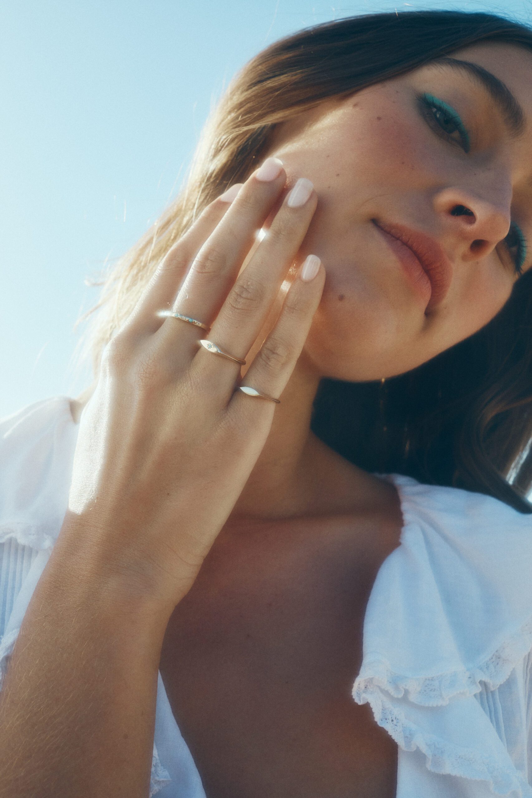 Cosmos Band Ring 9k White Gold