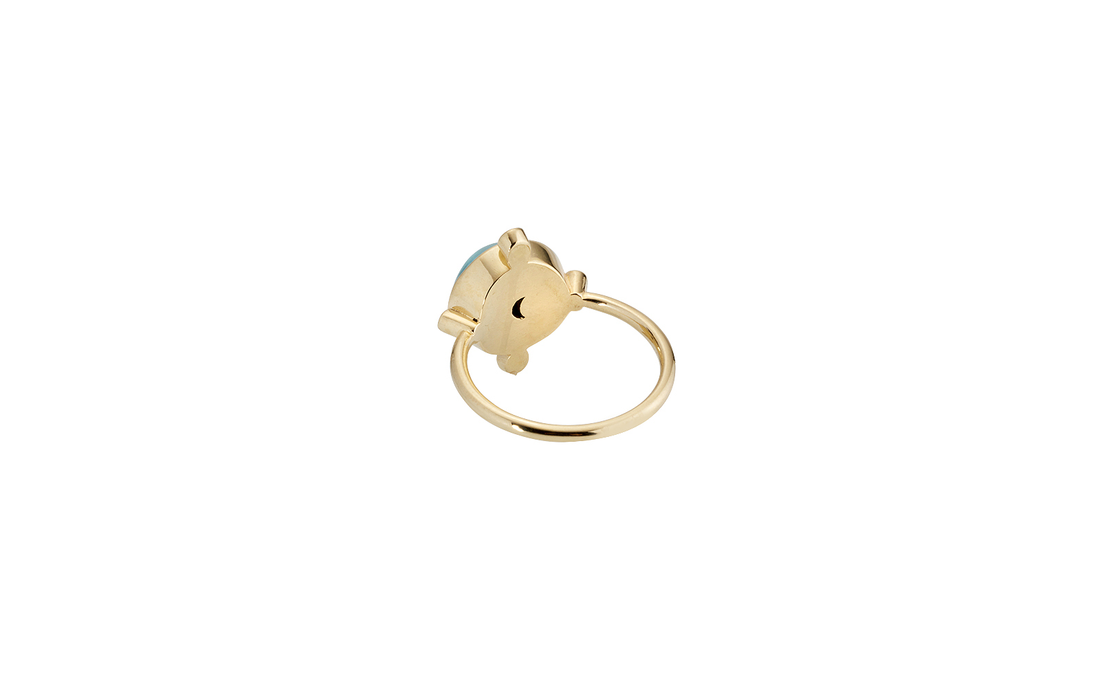 La Luna Piccola Sleeping Beauty Turquoise Ring 9k Yellow Gold