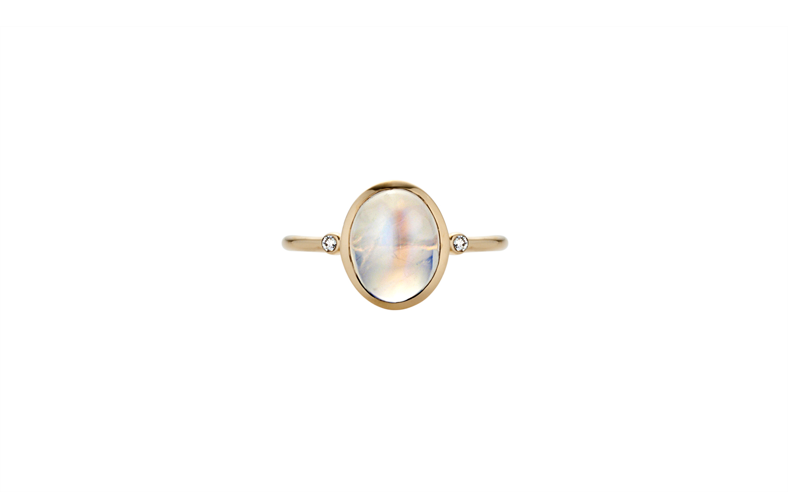 Spiritus Maxima Moonstone Ring 14k Yellow Gold