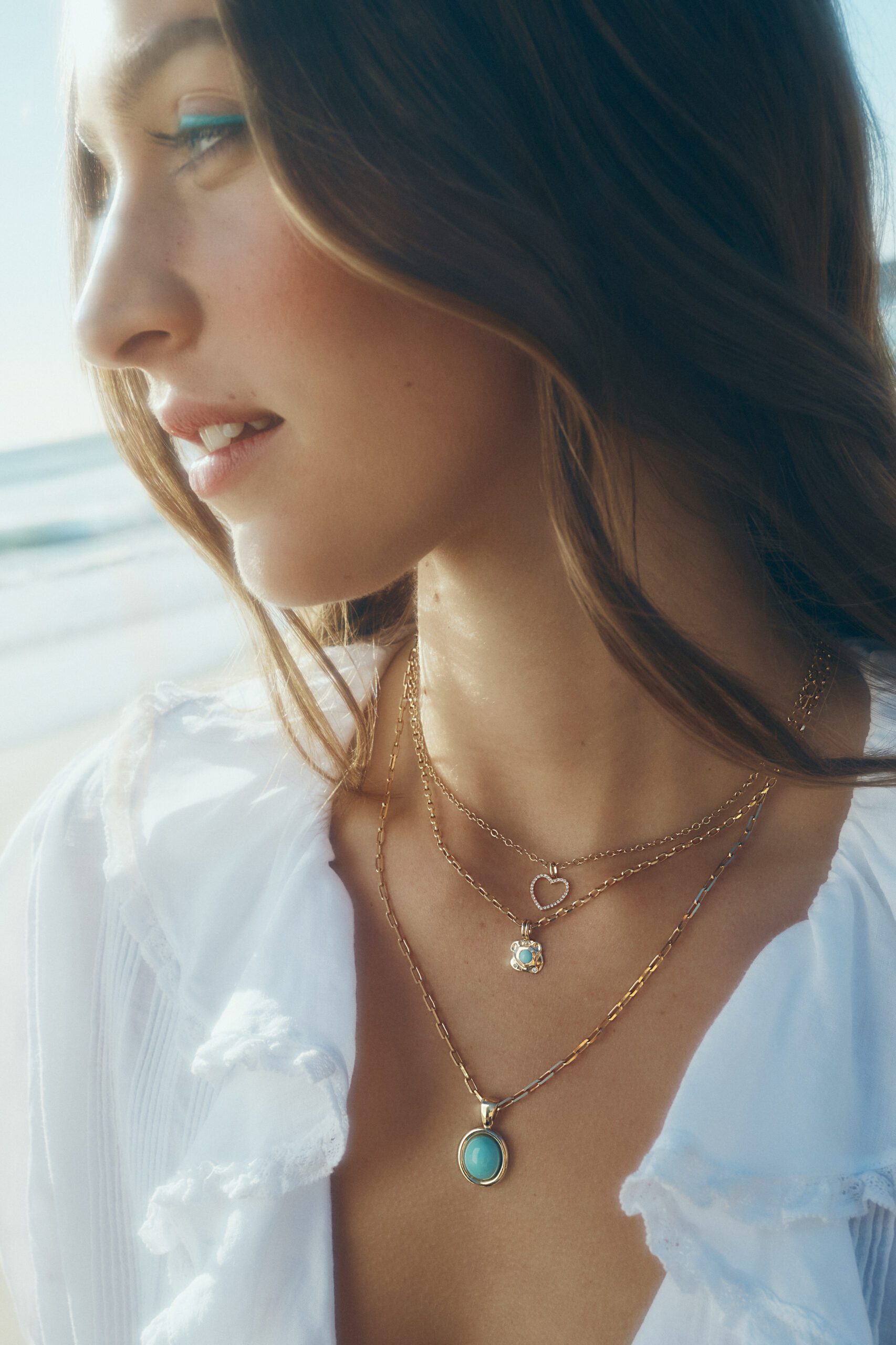 Wategos Pendant with Sleeping Beauty Turquoise 9k Yellow Gold