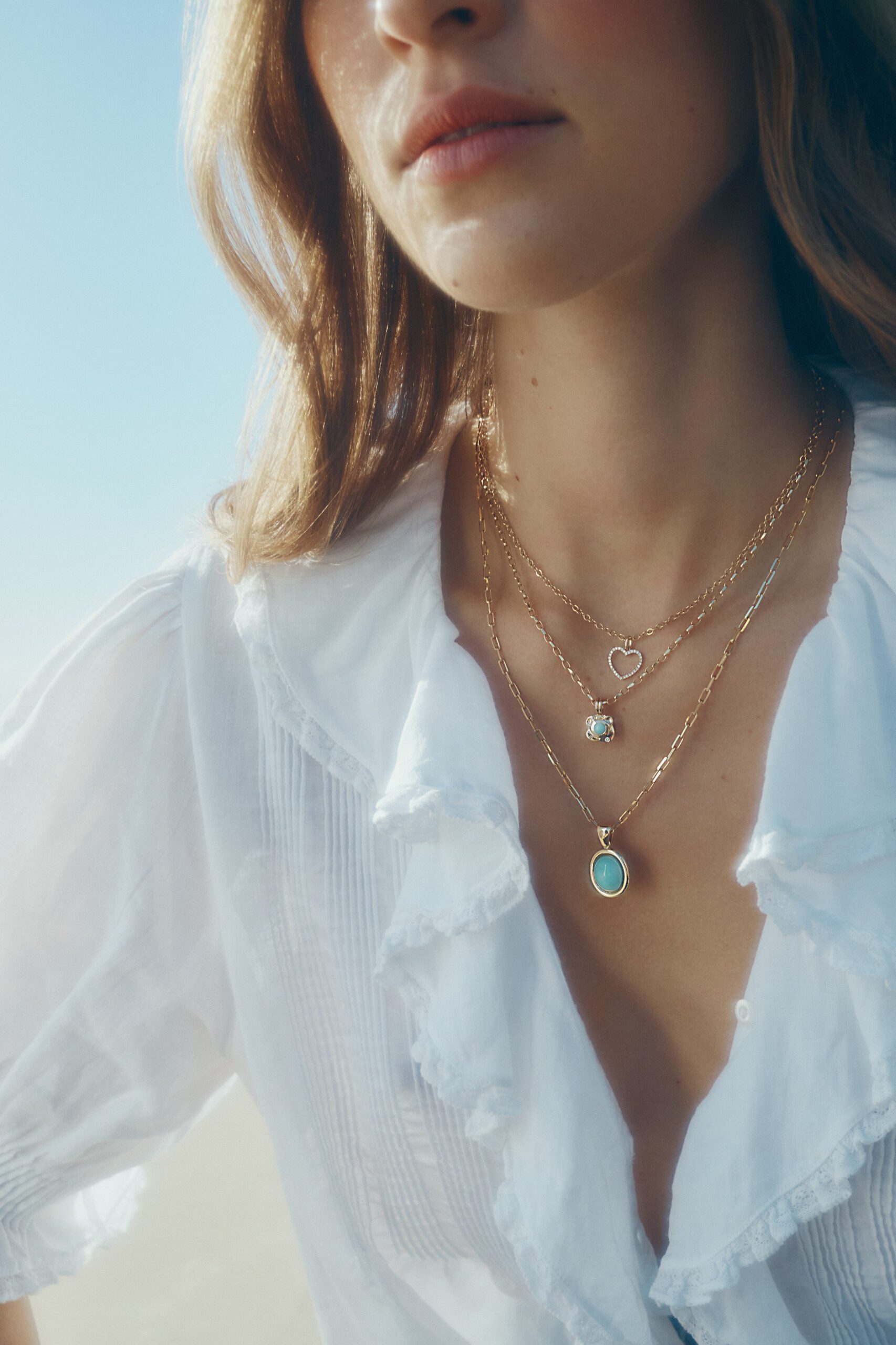 Wategos Pendant with Sleeping Beauty Turquoise 9k Yellow Gold
