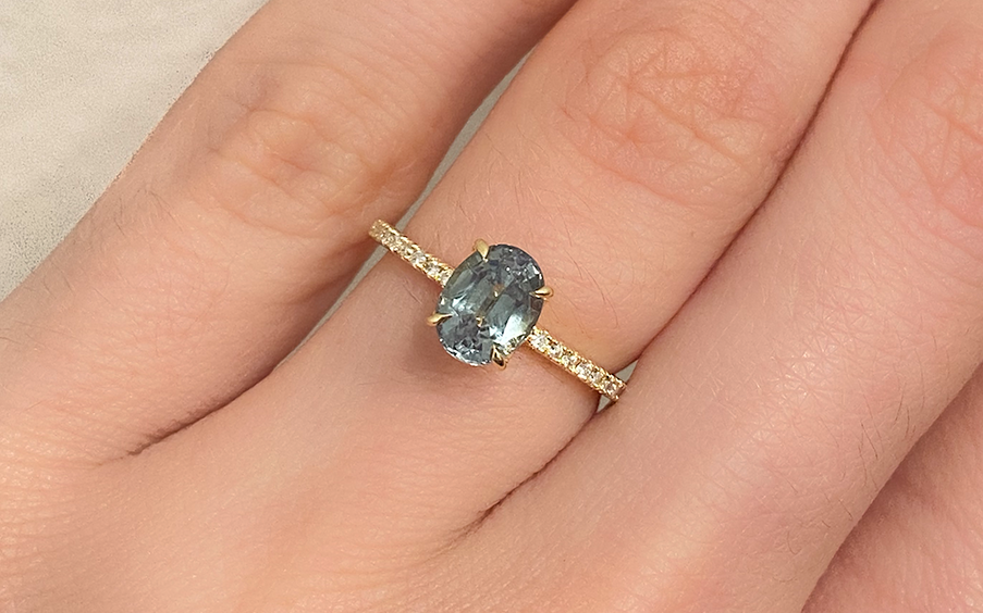 Madagascan Sapphire Engagement Ring