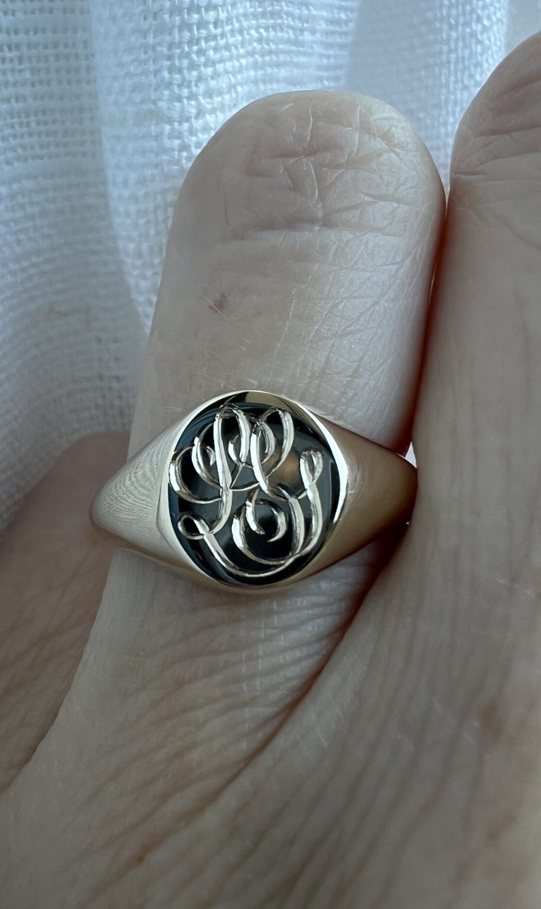 Signet Hand-Engraving, Double Letter