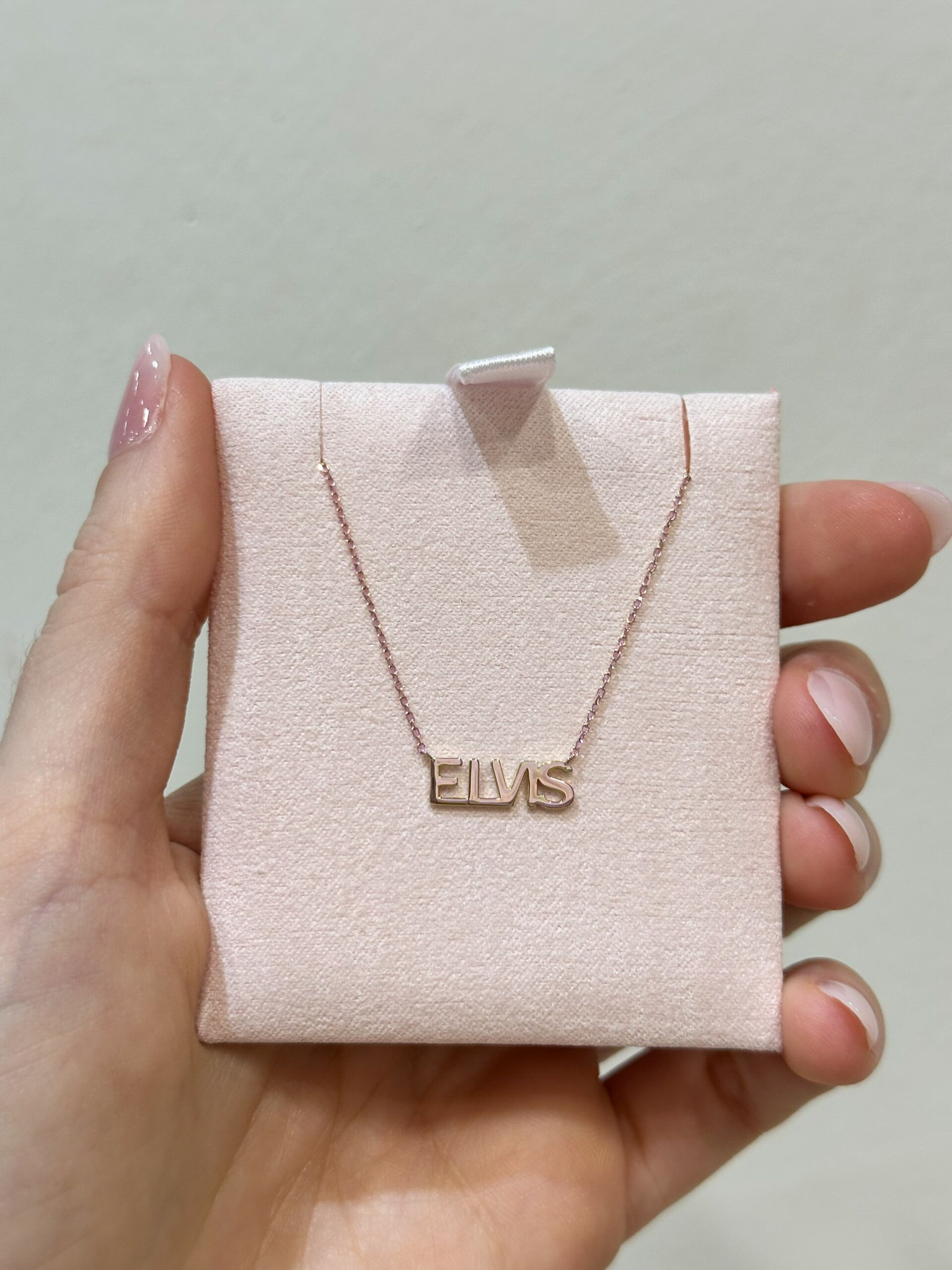 Name Plate Custom Necklace 9k Rose Gold