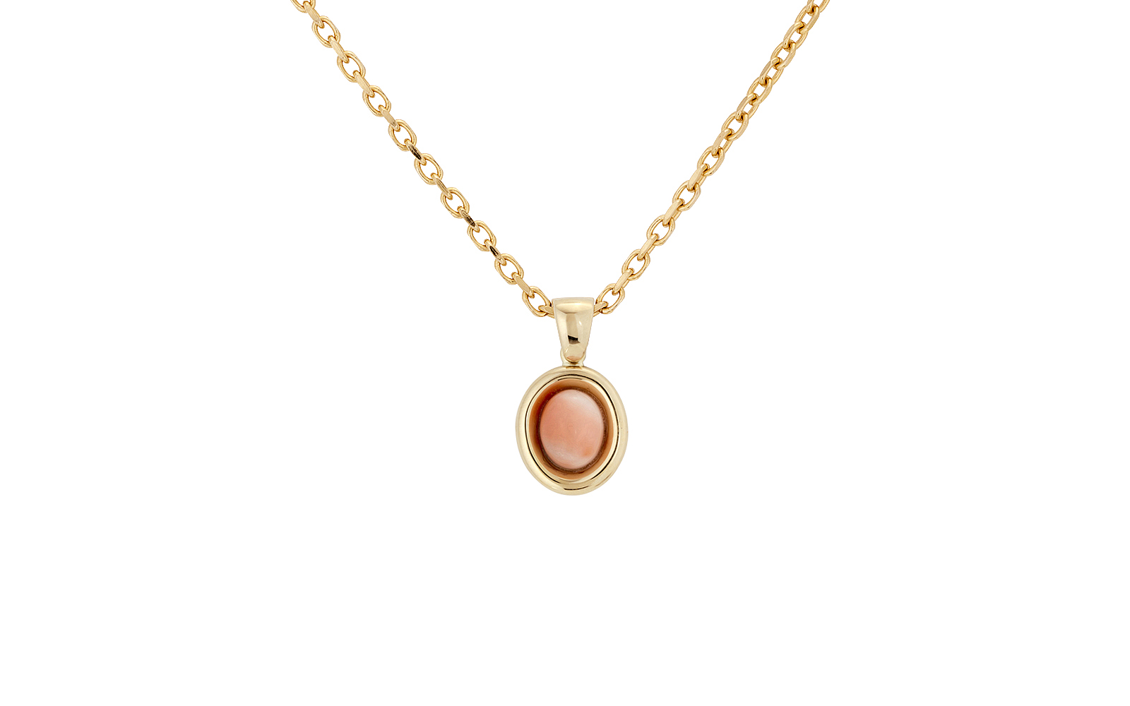 Muse Precious Coral Petite Pendant 9k Yellow Gold